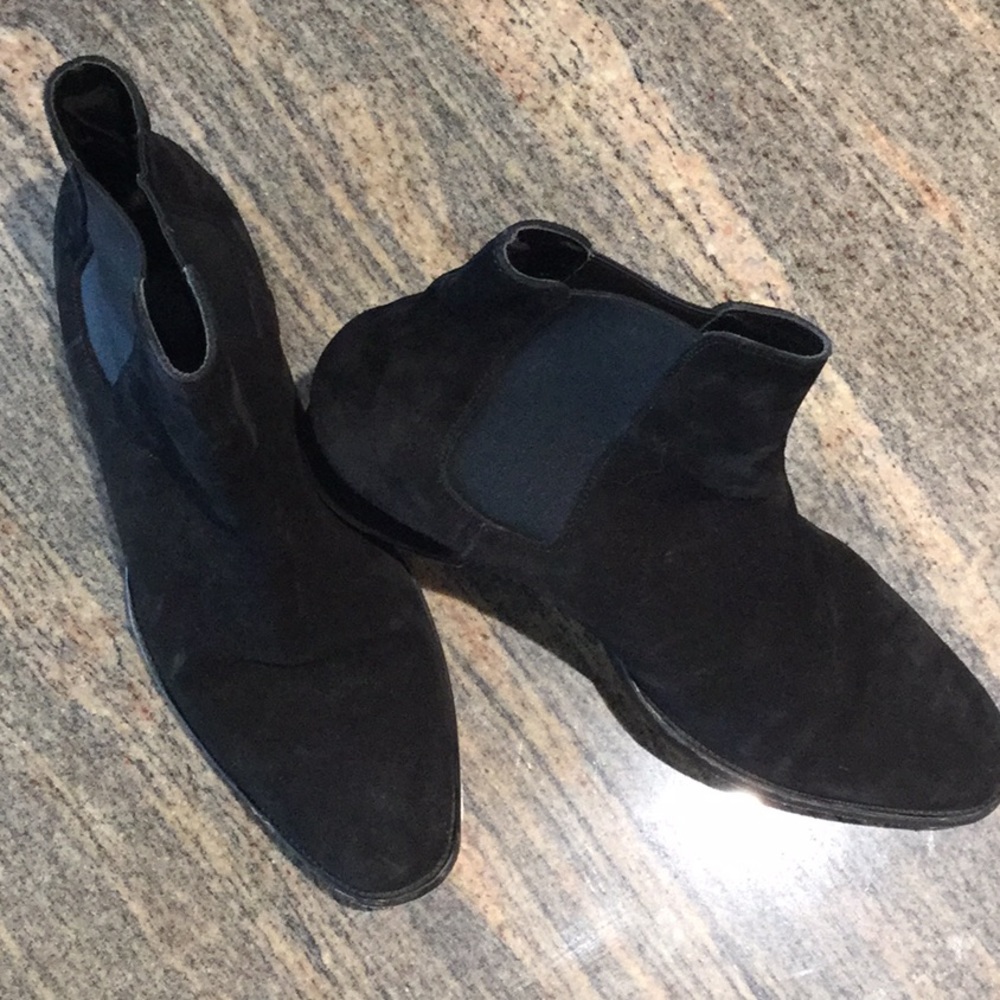 Saint Laurent Black Suede Ankle Boot